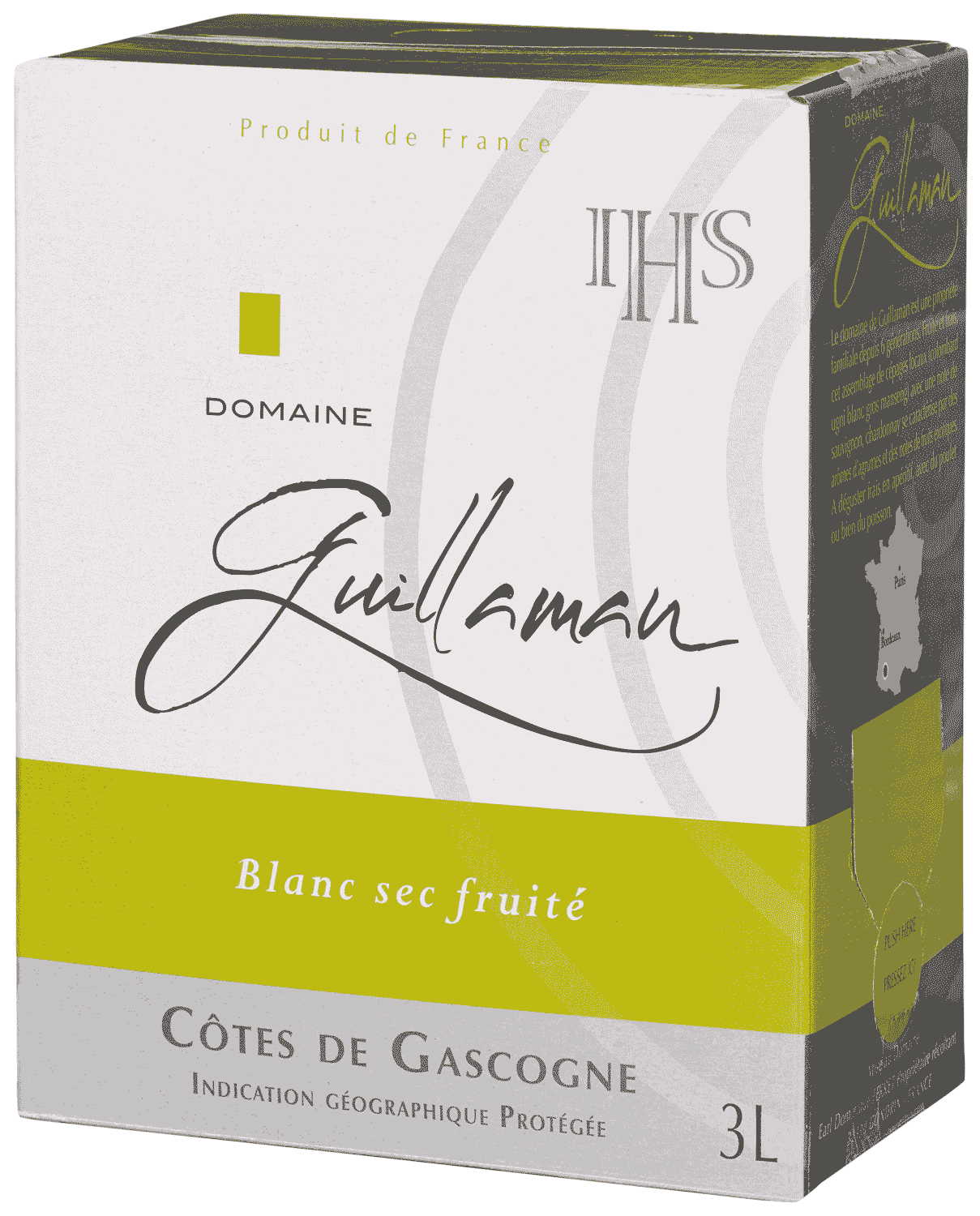 Guillaman, Colombard & Ugni Blanc, Gascogne BIB 3L -  Guillaman, Colombard & Ugni Blanc, Gascogne BIB 3L -