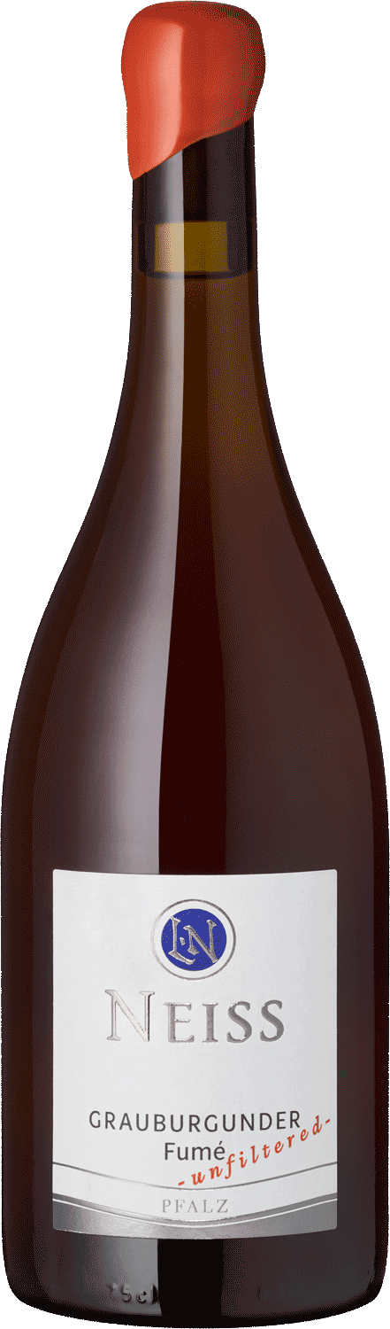 "Unfiltered" Grauburgunder Fumé Orange Neiss Grauburgunder Fumé Wein Flasche aus der Pfalz