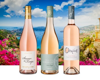 Drei Rosés und sommerliche Landschaft