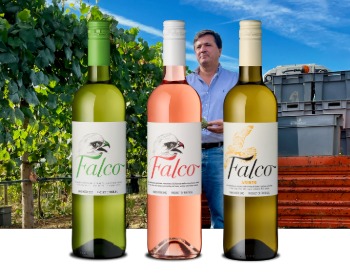 Wein mit Falken darauf