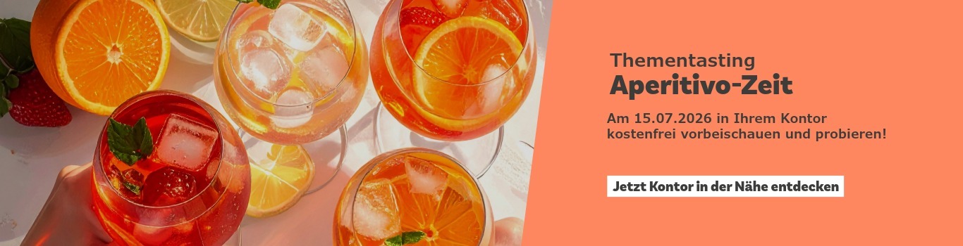 Bild von Weinflaschen und Aperol