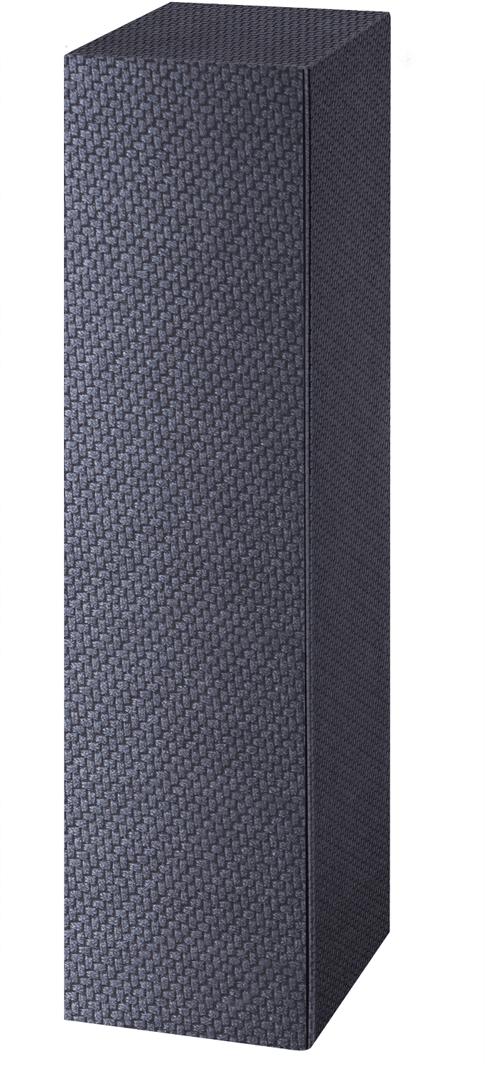 Modern 1er stehend Faltschachtel Schwarz Weinkarton oder Geschenkbox für Weinflaschen, dunkelgrau