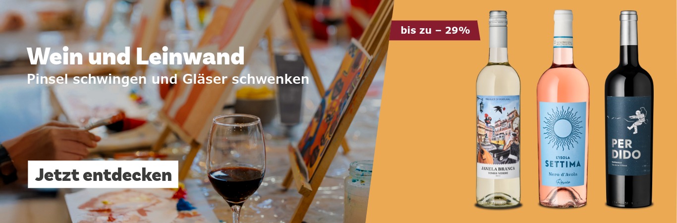 Wein und Leinwand Aussendung