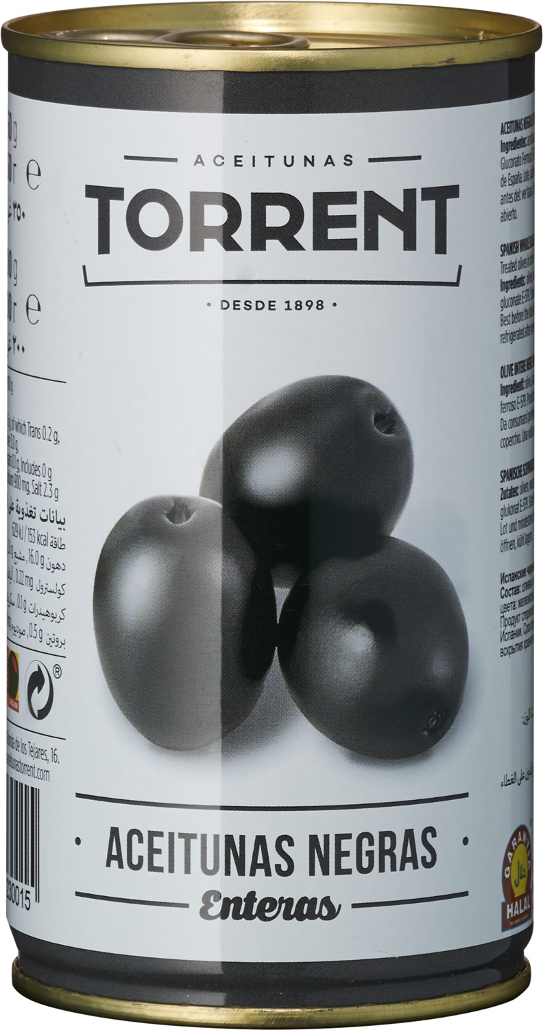 Schwarze Oliven in Dose 200g Schwarze Oliven in Dose 200g