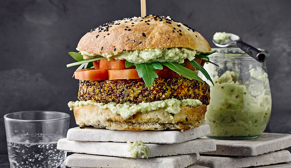 Veggie Burger mit Quinoa und Avocado Rezept Veggie burger
