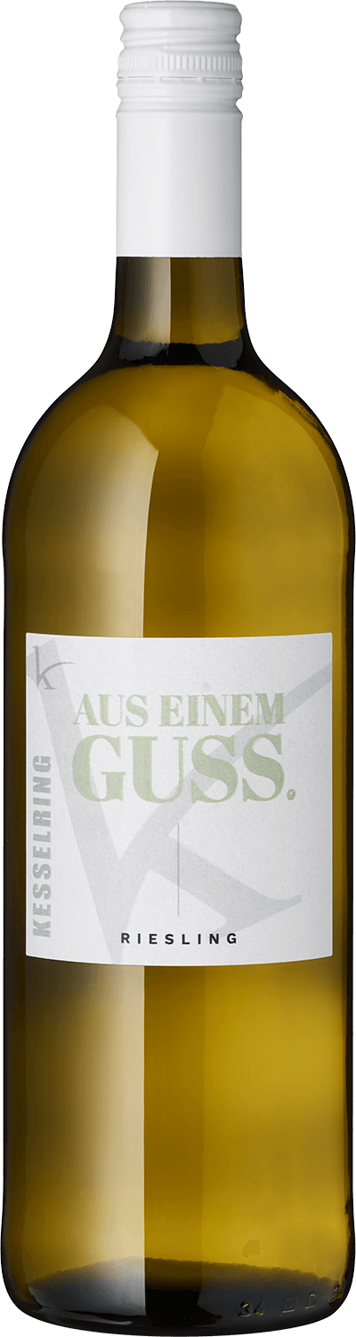 Riesling "Aus einem Guss" 1,0 L Kessselring Riesling Weißwein Flasche, "Aus einem Guss"