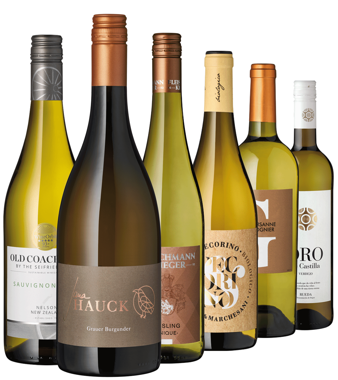6er Paket "Winzerinnen Weine" Weinflaschen-Auswahl: Weißweine verschiedener Sorten im Shop