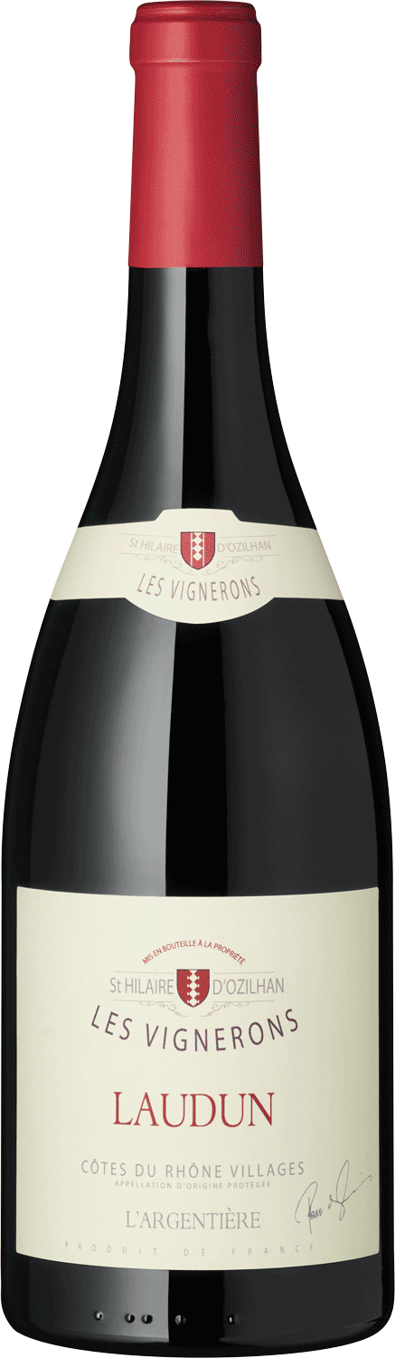 "L'Argentière" Laudun Côtes du Rhône Villages Les Vignerons Laudun Rotwein Flasche, Côtes du Rhône Villages
