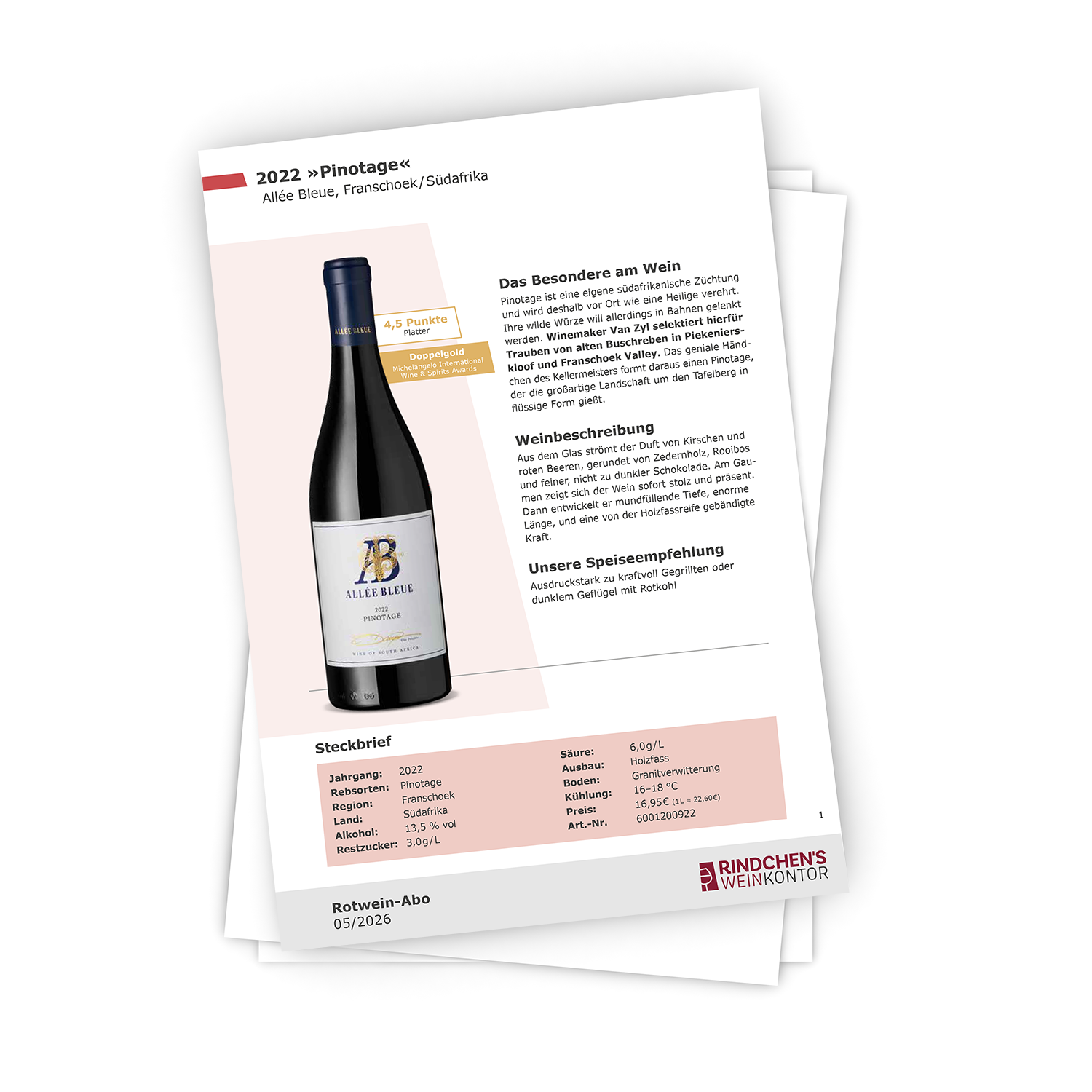 Rotwein Weinabo Sommer 2026