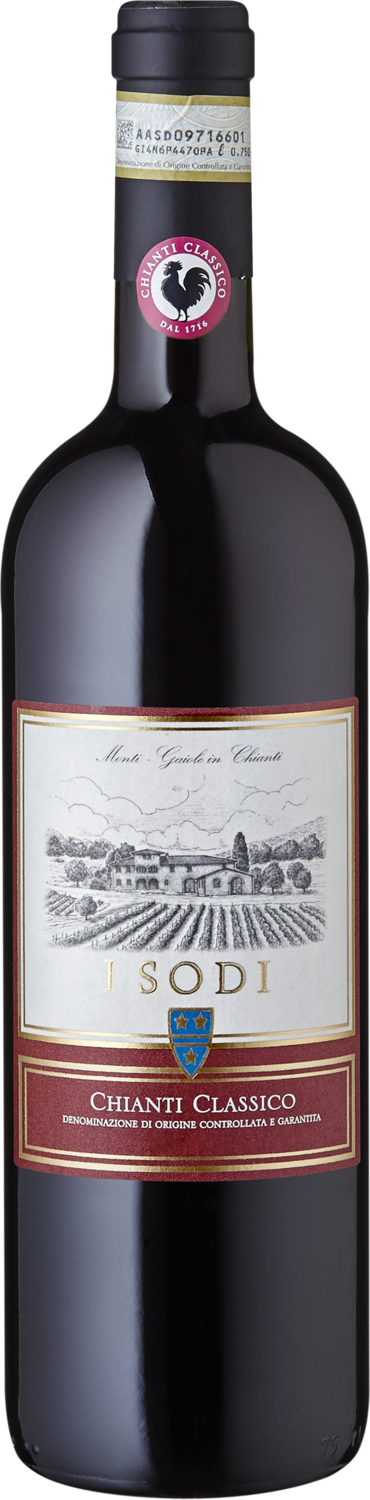 Chianti Classico, DOCG Chianti Classico Rotwein, I Sodi, italienischer Wein.