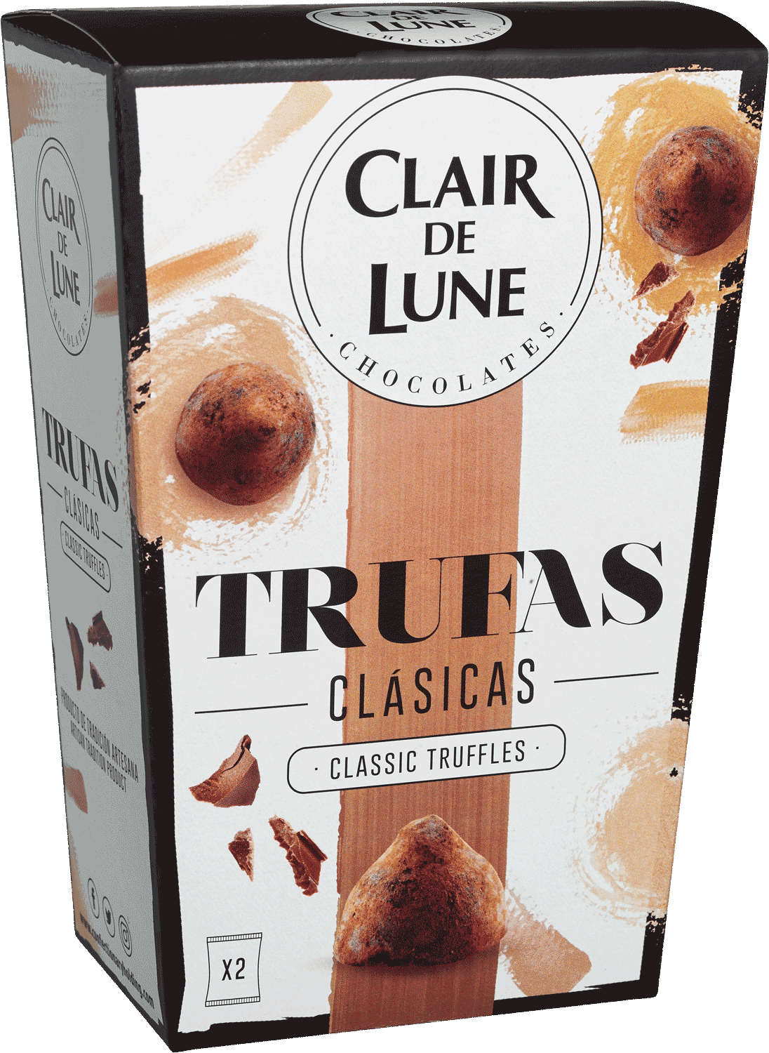Trufas Clásicas - Schokoladen-Trüffel Clair de Lune Schokoladen-Trüffel, Klassik Edition