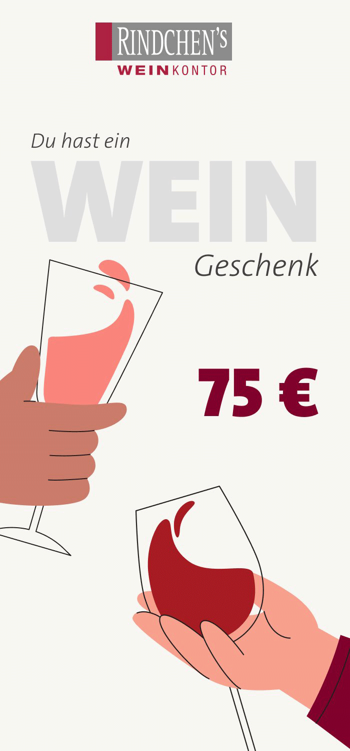75€ Gutschein zum Selberausdrucken Weingeschenk-Gutschein für 75 Euro, Rindchen's Weinkontor