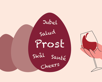 Animierte Ostereier & Weinglas