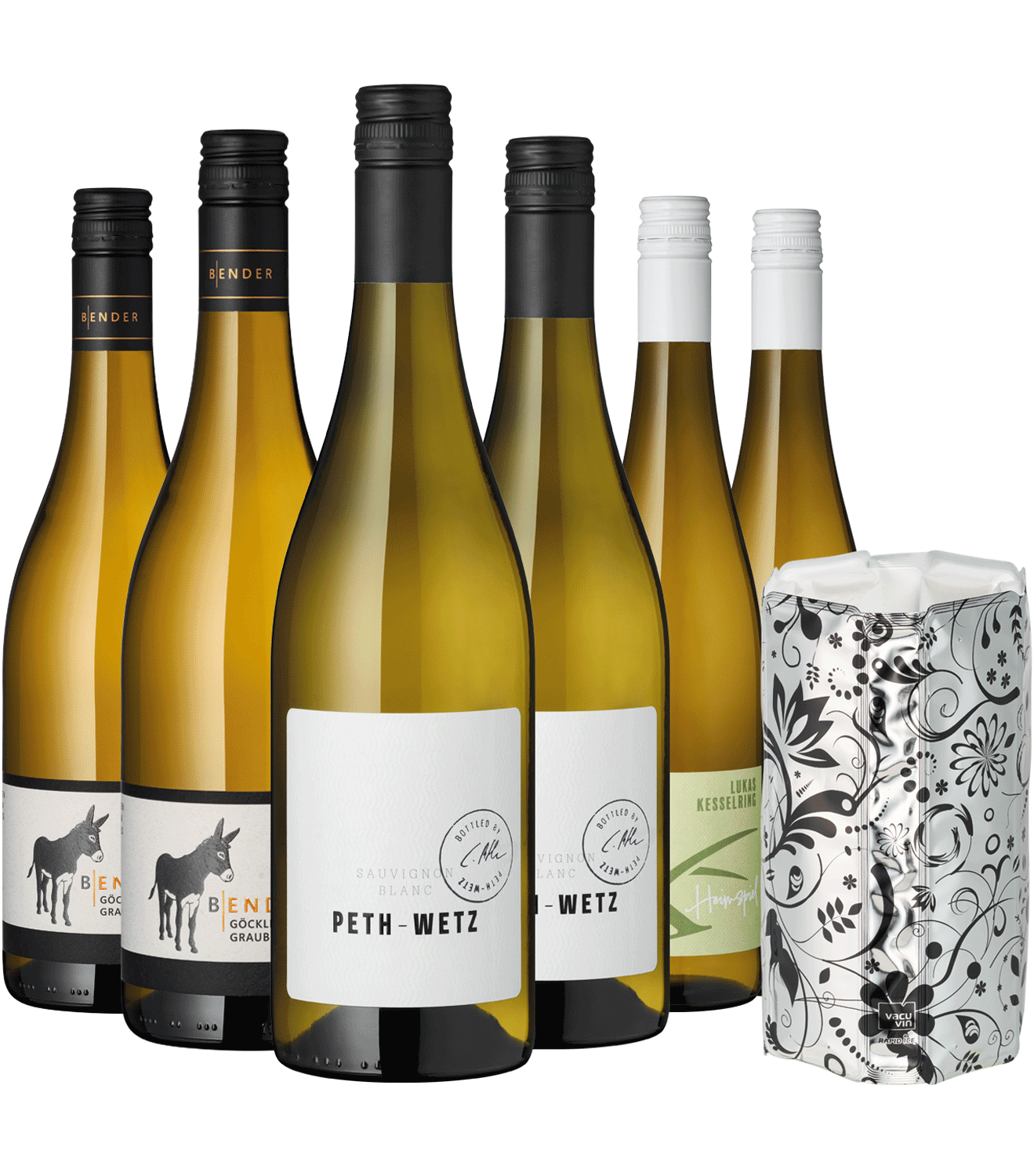 6er Paket Local Heroes Weinflaschen-Set mit verschiedenen Weinsorten, Shop-Angebot