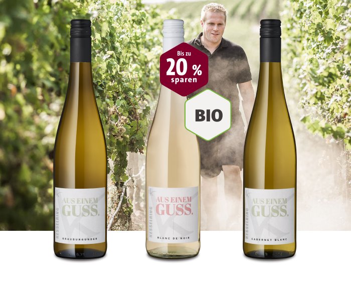Bio-Weine: Grauburgunder, Blanc de Noir und Cabernet Blanc