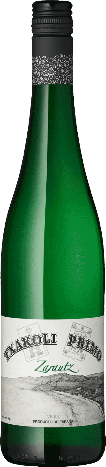 Txakoli Primo Wein aus Spanien, grüne Flasche