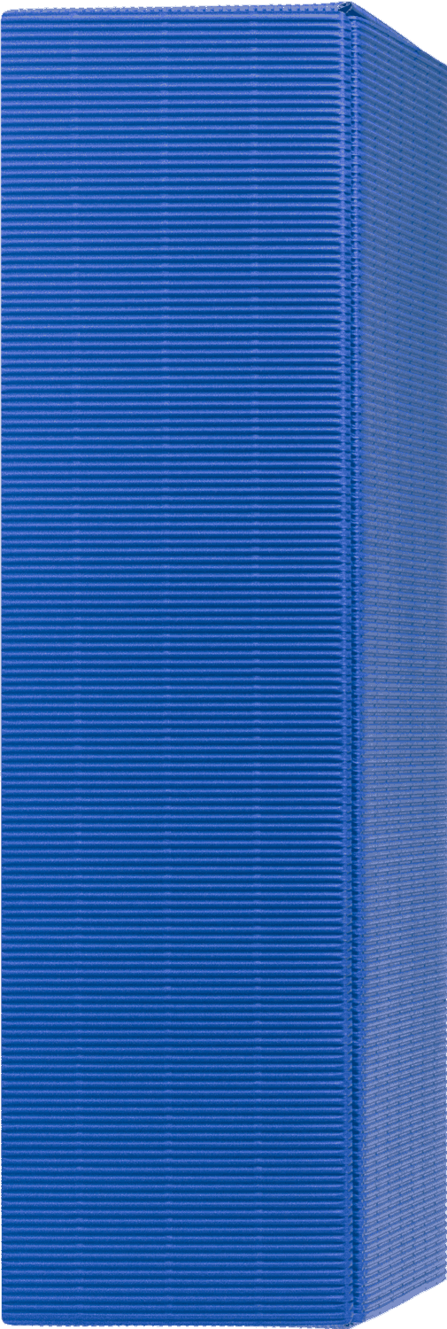 Präsentkarton liegend 'Modern Blau' 2er Blauer Weinkarton für 6 Flaschen Wein.