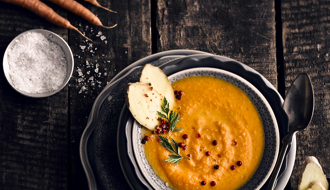 Karotten-Suppe mit Ingwer Rezept Karottensuppe