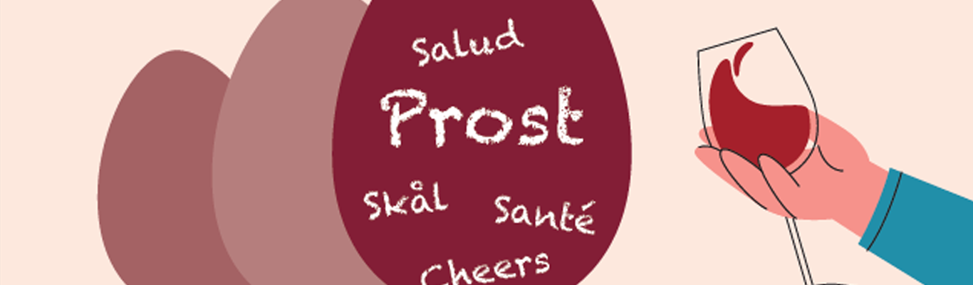 Animierte Ostereier & Weinglas