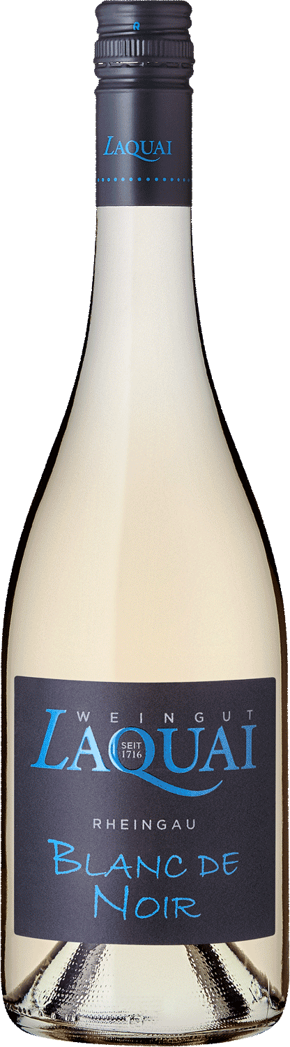 Blanc de Noir, Spätburgunder Laquai Blanc de Noir, Rheingau Wein, Weißwein Flasche
