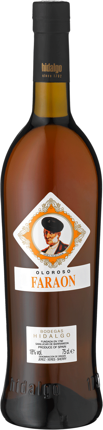 Sherry, Hidalgo, Oloroso Faraon Hidalgo Oloroso Faraon Sherry Weinflasche, Spanischer Wein