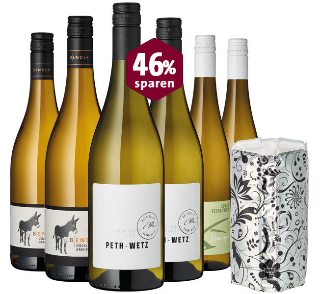 Wein-Paket mit 46% Rabatt, verschiedene Weine.
