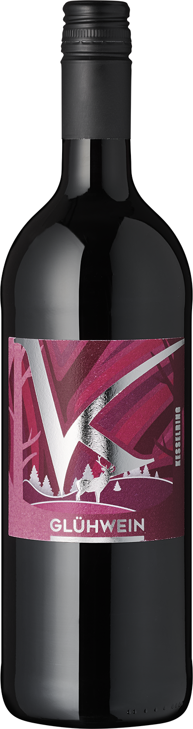 Glühwein rot Kesselring Glühwein, Flasche mit stilvollem Etikett