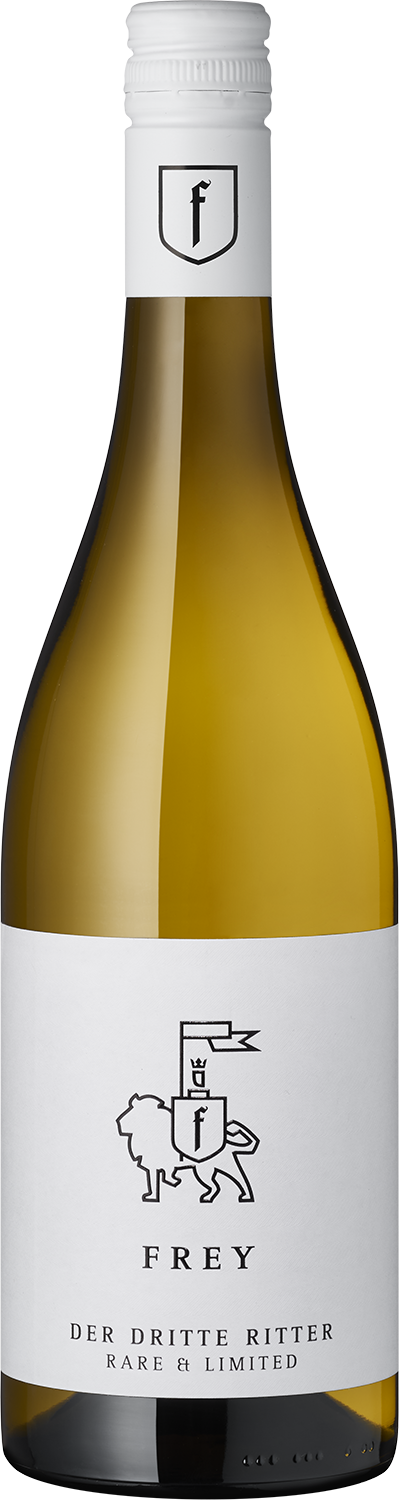 "Der Dritte Ritter" Weißweincuvée Weinflasche Frey Der Dritte Ritter Rare Limited