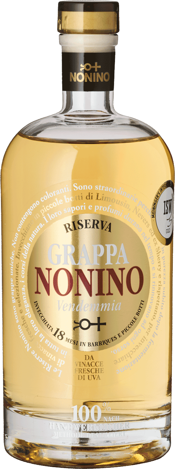 Grappa Vendemmia Riserva di Annata 0,5 Nonino Grappa Riserva, in Barriques gereift, edel.