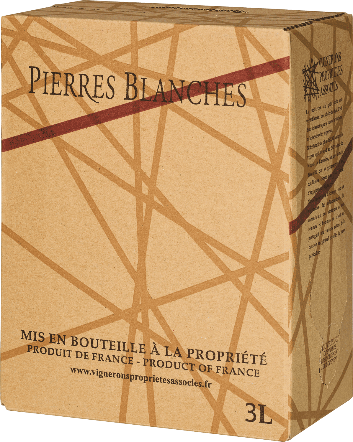 Pays du Gard Rosé, Bag-in-Box 3,0 L Wein Pierres Blanches Bag-in-Box 3 Liter