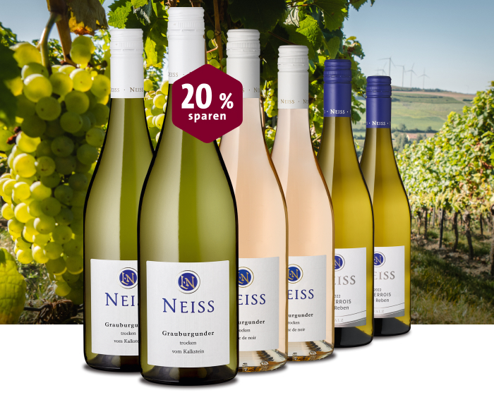 Weinpaket mit Rabatt: Weiß-, Rosé- und Grauburgunderweine