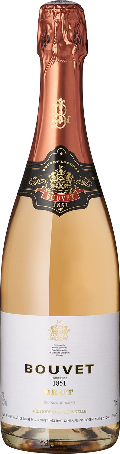 Cabernet Franc Brut Rosé Bouvet 1851 Brut Champagnerflasche, Méthode Traditionnelle, Frankreich.