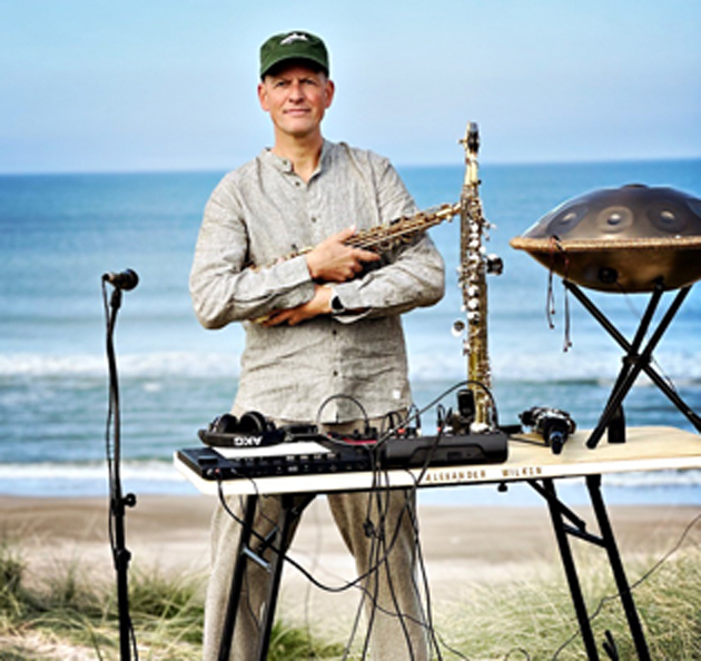 Musiker am Strand für Wein-Degustation-Event