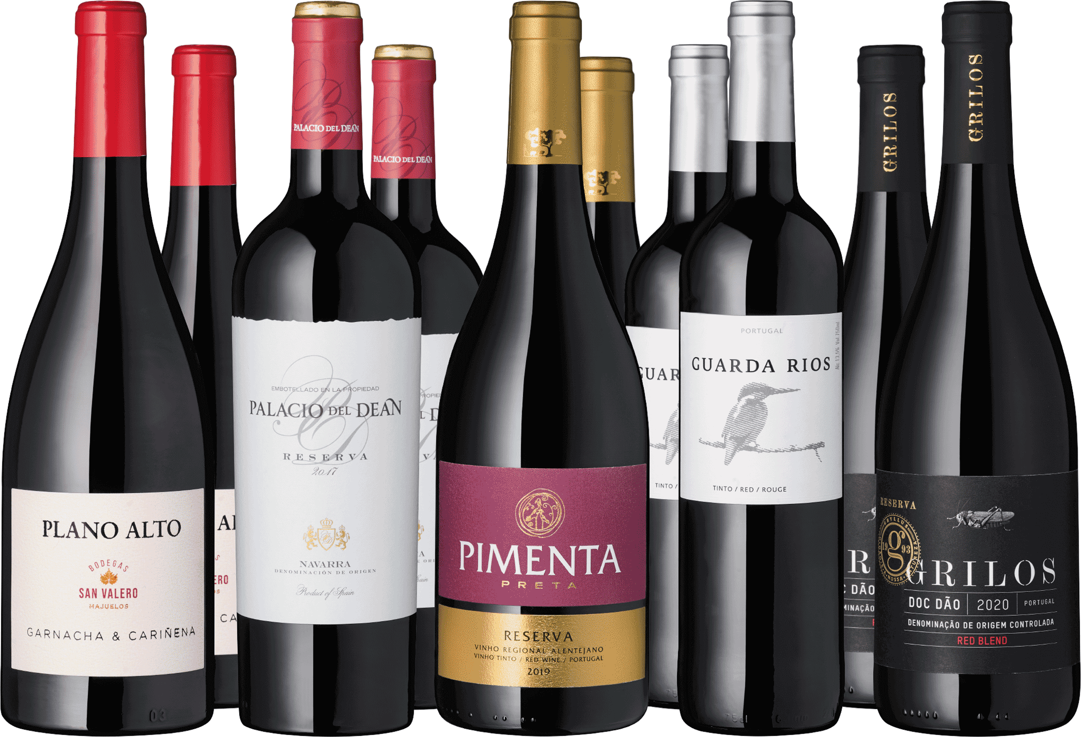 10er Iberien Paket Weinflaschen-Arrangement mit verschiedenen Rotweinen im Onlineshop