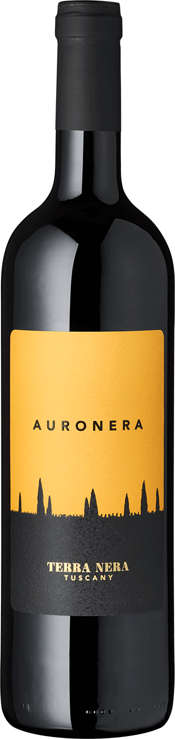 "Auronera" Auronera Terra Nera Toscana Rotwein, Detailansicht Flasche